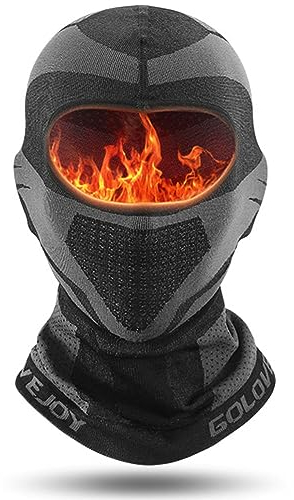 Motorrad Gesichtsmaske, Doppellagiger Samt Winter Sturmhaube Baumwolle, Sturmhaube Fahrrad Maske, Balaclava Winddicht Staubdest Atmungsaktiv, für Männer Frauen Outdoor Radfahren Skifahren Laufen