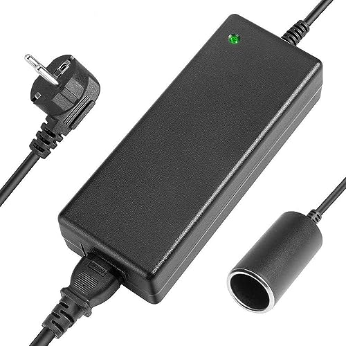 Adaptador Mechero Coche a Enchufe 72W 6A, Transformador 220V a 12V DC, Adaptador Coche a Enchufe Corriente para Aspiradora, Compresores, Neveras y Accesorios