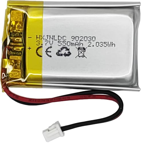 3.7V CC Rechargeable Polymer Lithium Battery (902030 9×20×30.5mm 550mAh) per i prodotti della batteria 3.7-5v, orologio, auricolare, sostituzione della batteria della lampada LED