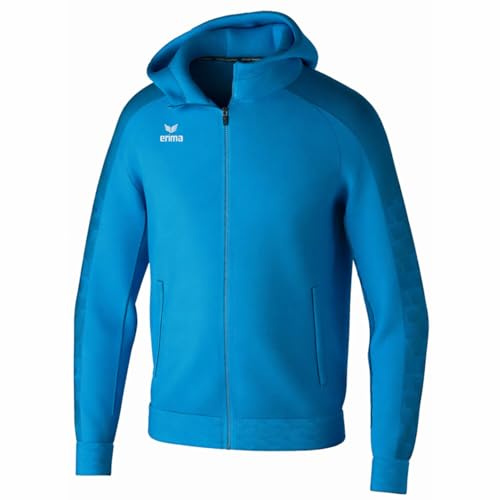Erima Unisex Kinder EVO Star Trainingsjacke mit Kapuze (1032406), Curacao/Mykonos, 128