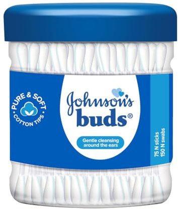 Johnson's Cotton Ear Buds, 75 Count (150 Swabs)
