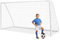 COSTWAY 365 x 180cm Fußballtor, Fussballtore für Garten Kinder, Fußballtor mit hochfestem Netz & 6 Erdspießen für Kinder & Erwachsene