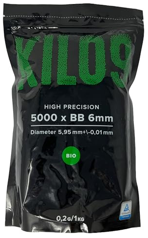 Seilershop Softair Bio Kugeln 6mm 0,2g - 5000 Schuss Grüne Profi Munition