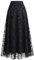 GORGLITTER Damen A Linie Röcke Elegant Sommerrock Hohe Taille Rock Langer Rock Rockabilly Vintage Elegant Skaterrock Schwarz M