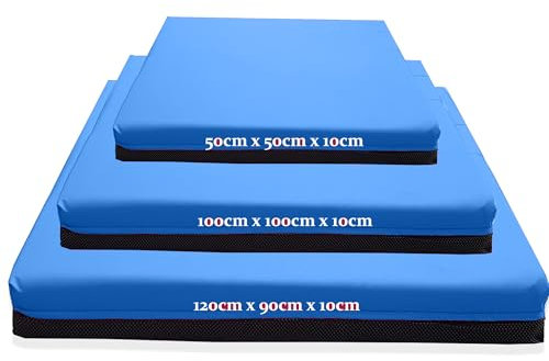 Kosiproducts Gymnastics Non Slip Crash Mat for Tumbling Landing Gym Training exercise, Bouncy Castle Large (120cm x 90cm) Royal Blue