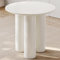 Miuuod Table à manger ronde blanche avec trois pieds stables, table simple, table basse peu encombrante pour 1 à 4 personnes, table de cuisine stable, table de canapé, table d'appoint de loisirs