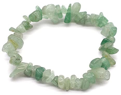 Bountiful Harvest Chip Stone Bracelet - Polished Gemstone Chip Bracelets for Stylish Stacking & Crystal Energy - Aventurine, Rose Quartz, Amethyst & More (13 Variants) (Aventurine Green, 1 Bracelet)