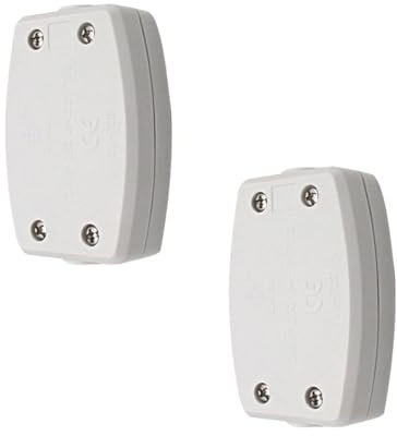 2Pcs White 3 Terminal Electrical Cable Junction Box 13Amp 250v Flex Connector 3 Core Cable Connectors