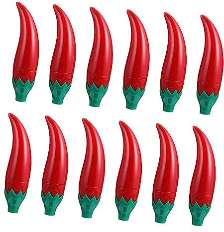 minkissy 12er-pack Lippenstift-tube in Chili-pfeffer-form Lipgloss-behälter Tragbare Leere Flasche
