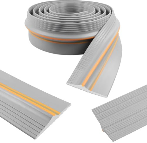 Garagentor Dichtung Gummi Garagentor Schwellendichtung wetterfeste Bodenabdichtung Dichtungsstreifen für Garagen Lagerhäuser (90mm×12mm×3m, Grau)