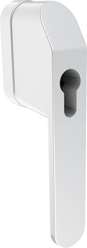 ABUS abschließbarer Fenstergriff FG500 HZ für Profil-Halbzylinder - Kindersicherung & Einbruchschutz für Fenster, ideal für Schließanlagen - vorbereitet zur Aufnahme eines Halbzylinders - Weiß