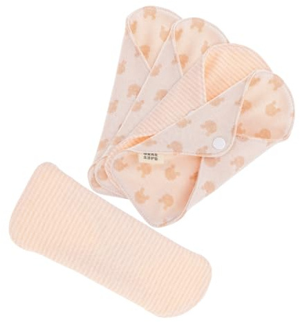 PACKOVE Wiederverwendbare Slipeinlagen aus Baumwolle Waschbar Atmungsaktiv und Saugfähig 5 Stück für Menstruation und Wochenbett Zufälliger Stil