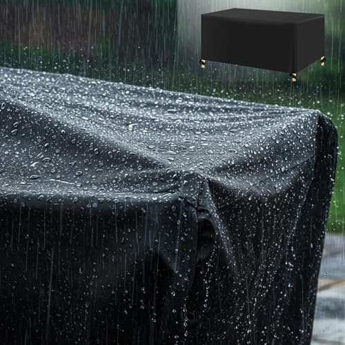 AJALGZ Gartenmöbel Abdeckung Wasserdicht 200x50x40cm/LxWxH Winterfest Schutzhülle Abdeckplane Gartenmöbel Regenschutz und Staubfest Lounge Abdeckung für Terrasse Balkonmöbel