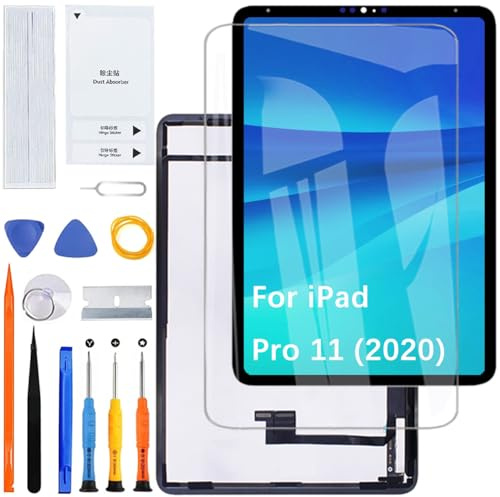 Display Schermo per iPad Pro 11 2020 2nd A2068 A2230 A2228 A2231 Nero | con kit di riparazione，IPS LCD，Display HD，Sostituire lo schermo