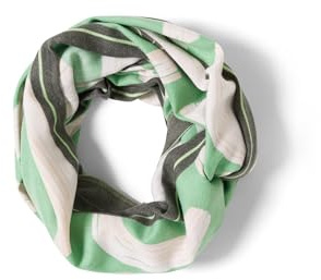 Cecil Gemusterter Loop-Schal dark bamboo green A