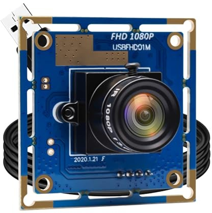 BAPPRJJ 1080p Full HD MJPEG 30fps/60fps/120fps CMOS de Alta Velocidad OV2710 Gran Angular CCTV Seguridad UVC OTG OEM Webcam módulo de cámara USB(12mm,1m Cable)