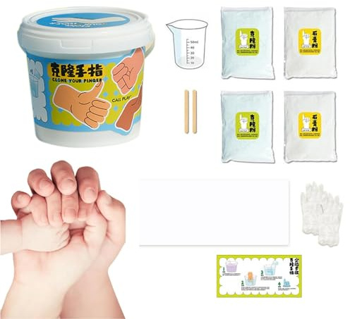 yztju Hand Casting Kit, Romantic Couple's Hand Mold Cast Kit, Handmade Finger Plaster Statue Molding Tool, Natural Crafts Keepsake for Her, Him