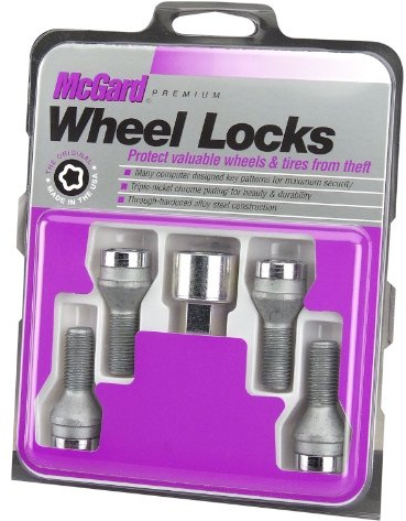 McGard 27179 Chrome Bolt Style Cone Seat Wheel Locks (M12 x 1.5) - Set of 4