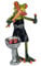 Süßer Frosch am Grill mit Bratwurst Deko Figur Dekoration Zierfigur Froschfigur