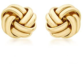 Carissima Gold Damen Gelbgold 10mm 4 Strand Knoten Ohrstecker