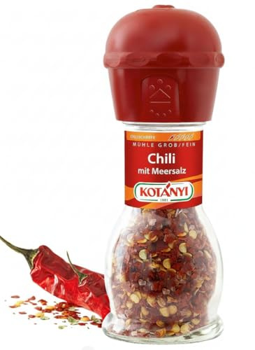 KOTÁNYI Chili mit Meersalz - Scharfe Highlights für jedes Gericht – in der praktischen Mühle [Jetzt Kotányi Gewürze kaufen!]