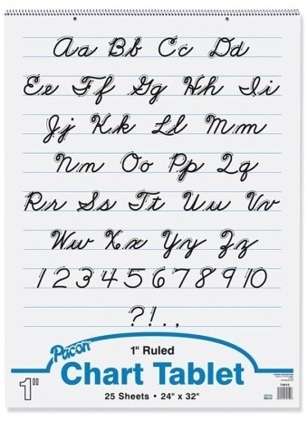 Pacon 1 Ruled Cursive Chart Tablet 74610