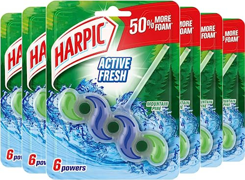Harpic Toilet Rim Block Fresh Power 6 - White&Shine Forest Dew
