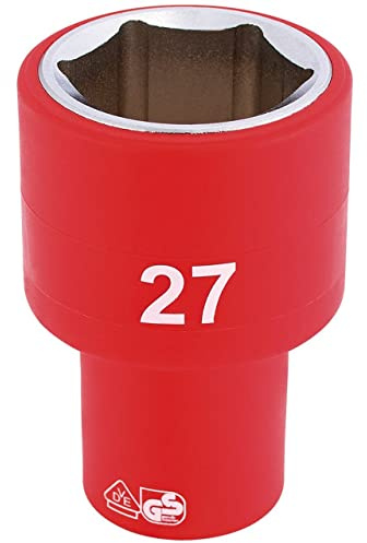 Draper 31964 1/2-Inch Square Drive Fully Insulated VDE Socket, 27 mm Size