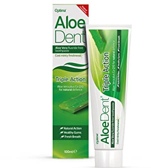 AloeDent Triple Action Aloe Vera Fluoride-frei Zahnpasta, 1er Pack (1 x 100 ml)