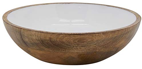 Saladier rond en bois et résine Ø 25 cm