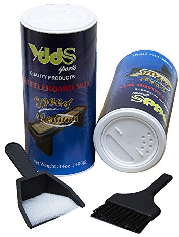 YDDS Shuffleboard Sand – Shuffleboard-Wachs mit Mini-Kehrschaufel und Mini-Bürste, 2 Dosen (6 x 35 ml)