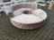 jvmoebel Chesterfield Rundsofa Stoff Runde Sofa XXL Wohnlandschaft Eckcouch Ecksofa Couch