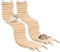 SOSPIRO 2 x Hölzerne Hamsterleiter, Brücke für Kleintiere, Klettertreppe, biegbar, Rattenkäfig, Lebensraum Spielzeug für Hamster, Streifenhörnchen und andere kleine Tiere