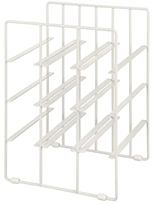 blomus -PILARE- Weinflaschenregal aus Stahl, Getränke Regal, Weinhalter, Weinregal für 9 Flaschen, Farbe Moonbeam, Material Stahl, beschichtet (64282)