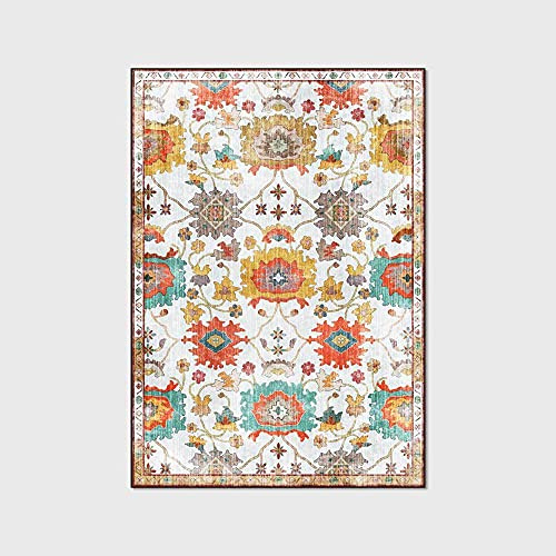 Tappeto Moderno Salotto Camera da Letto Stile etnico arancio a fiori grandi freschi Lavabile Tappeti Home Decorate Tappeti Home Morbida Carpets 160 x 280 cm
