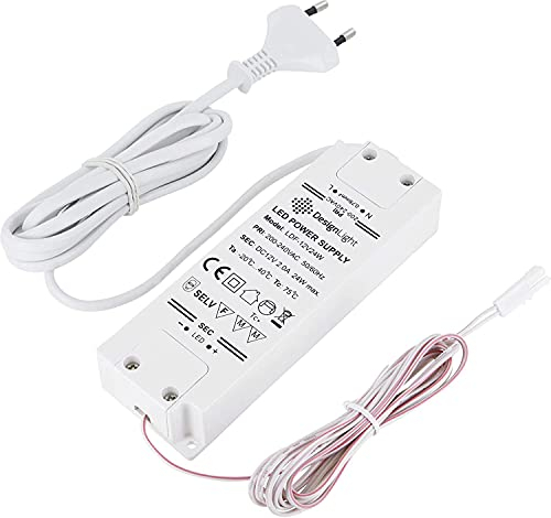 12V Mini-Amp, LED Trafo Netzteil 24W, Euro-Stecker, Mini-Amp Buchse