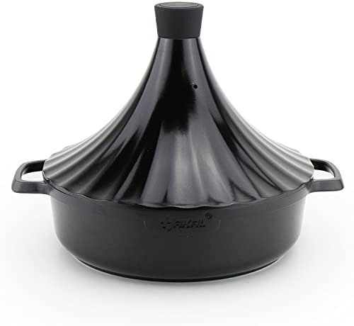 Marocchino Tajine Morocco Ø 28 cm Ceramica Induzione Nero Lucido