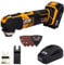 JCB 18V Cordless Multi Tool with 2.0AH Battery, Fast Charger, Anti-Vibration & Tool-Free Blade Changing, Rubber Grip Overmould, 3 Year Warranty