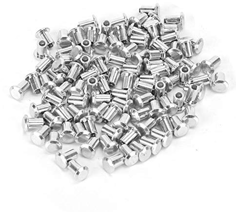 Vis de Goujon de Pneu, Fydun 100 Pièces 8x10mm/0.31x0.39in Vis de Goujon de Pneu de Roue Clous Antidérapants pour Pneus Neige pour Voiture, Moto, VTT, UTV