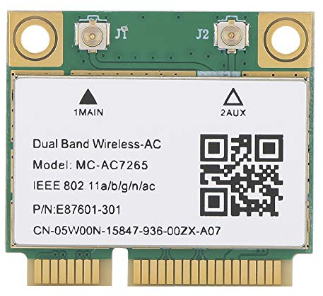 VBESTLIFE MC-AC7265 Mini PCI-E 1200Mbps 2.4G/5G Double Bande Bluetooth 4.2 Carte WiFi sans Fil pour Ordinateurs de Bureau, Tout en, Petit Châssis, Ordinateurs Portables