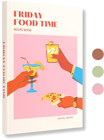 Libro de recetas en blanco para escribir en tus propias recetas. Bonitos libros de cocina vacíos para escribir, más de 60 libros de recetas en blanco para recetas familiares, cuaderno de recetas de