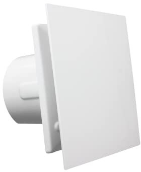 VENTS NAZAIR White 100 mm Quiet Powerful Bathroom Extractor Fan with Humidity Sensor Wall Ceiling Mounted Ventilation Damp Environment Control for 100 mm Ducting Silent Toilet Shower Ventilator