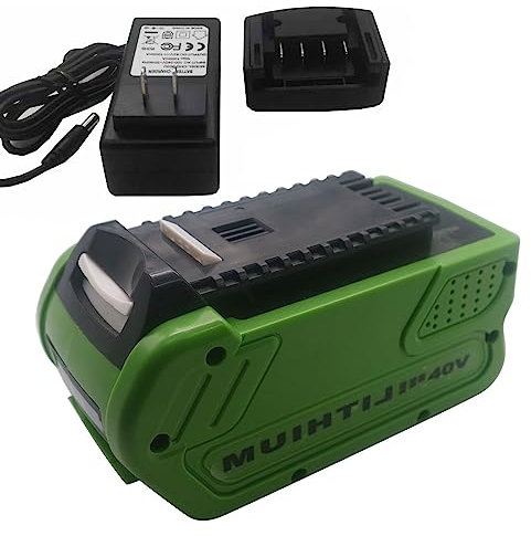 Bloc Batterie Rechargeable GreenWorks 40V 6000mAh Compatible pour Remplacer le bloc Batterie d'origine:G40LM45 G40LT G40AB G40AC 24252 2601102 29282 29302 29462 29472 29662