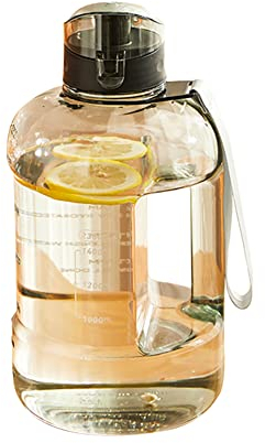 JAWSEU Gourde Sport, 1.5 Litre Bouteille D'eau avec Poignée Marqueur de Temps de Motivation Water Bottle Sans BPA Bouteille D'eau de Sport Réutilisable pour Sport, Fitness, Plein Air, Randonnée