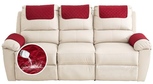 GYHH Armlehnenbezüge,Armlehnenschoner,Sofa Armlehne Kopfstützenbezug Für Sessel, Armlehnenbezug, Sesselbezug, Rutschfester, Gesteppter Möbelschutz