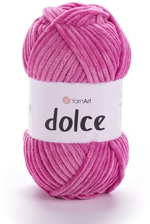 Yarnart Dolce Soft Chenille Velvet Super Bulky Yarn for Blanket Amigurumi Crochet - 100 Gram (3.53 oz) 131 Yards (795)