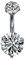 Incaton 14G Bauchnabelpiercing Titan Bauchnabel Nabelpiercing Ring Banane Piercing mit Kristall Kugeln Piercing Schmuck Set aus Titan 6mm 8mm 10mm