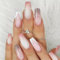 Angwis 24pcs Long Coffin False Nails V-french Tip Stick on Nails Ballerina Glitter Pink Ombre Press on Nail Removable Glue on Acrylic Full Cover Fake Nail Art Accessories for Women Girls
