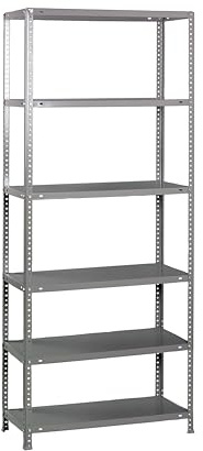 Simonrack Schwerlastregal, Lagerregal, 200x100x40 Metallregal, Kellerregal, Biegestelle 75 kg, 6 Fachböden, Grau - Advantage