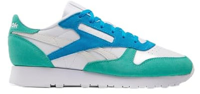 Reebok Classic Leather, Scarpe da Ginnastica Donna, White/Unleashed Green/Grey 1, 39 EU